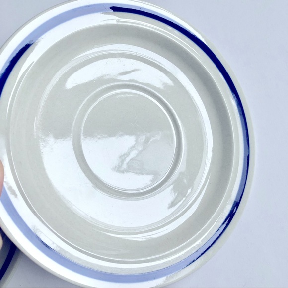 VINTAGE NEWCOR Versailles Stoneware Saucer Plates White Blue 6 1/4” Set of 2 NEW - Picture 2 of 14